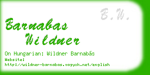barnabas wildner business card